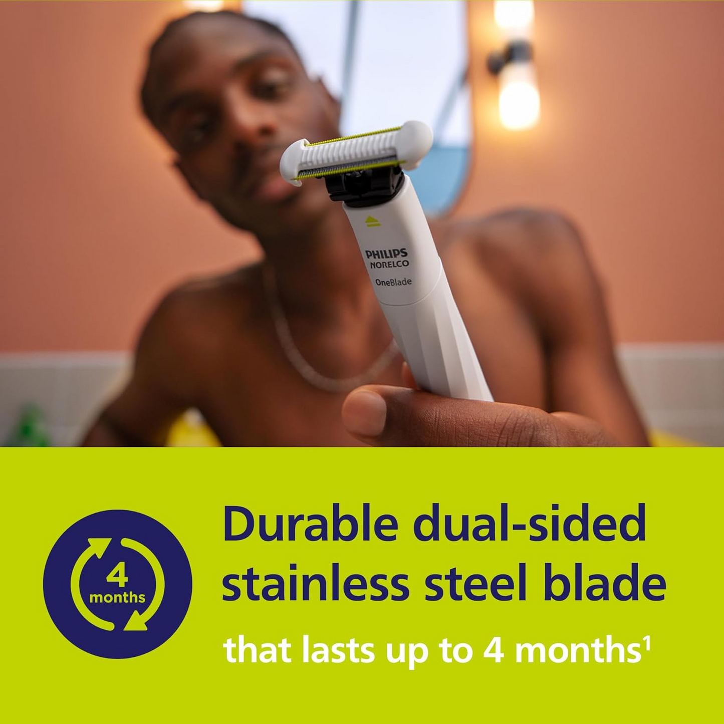 Waterproof OneBlade Groomer for Pubic & Body Hair – Trim & Shave with Extra Skin Protection