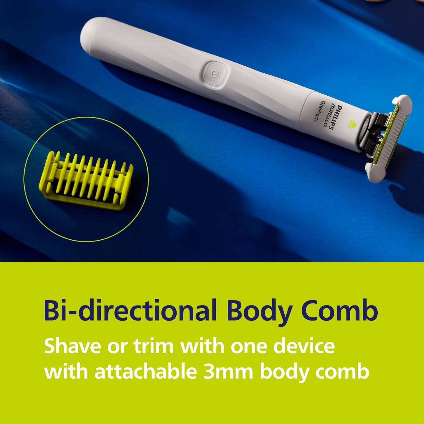 Waterproof OneBlade Groomer for Pubic & Body Hair – Trim & Shave with Extra Skin Protection