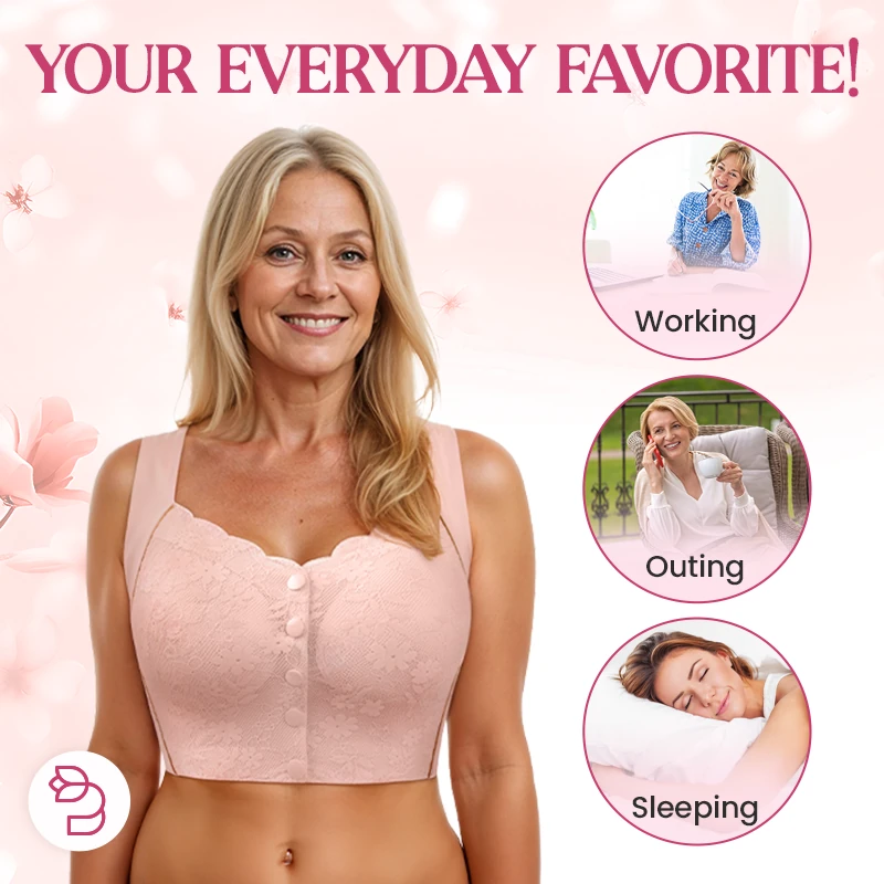 Front Closure Posture Corrector Bra – Comfy Shaping Support, Wire-Free