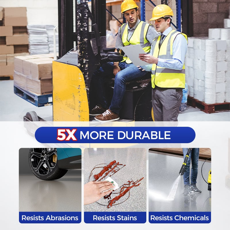 High-Gloss Epoxy Floor Coating – Marble Finish, Durable & Waterproof Surface Protection