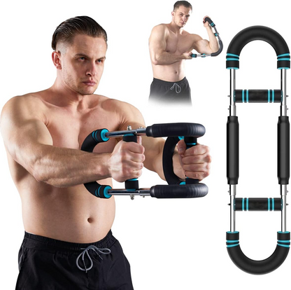 Twister Arm Exerciser – Adjustable Spring Workout Bar for Forearms, Triceps, Chest, and Full Body Strengthening, Portable Home Fitness Equipment