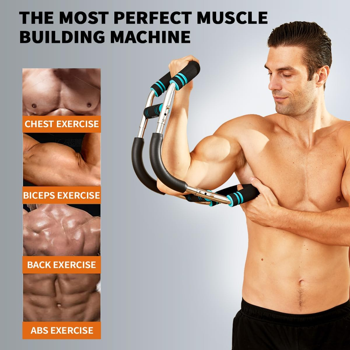 Twister Arm Exerciser – Adjustable Spring Workout Bar for Forearms, Triceps, Chest, and Full Body Strengthening, Portable Home Fitness Equipment