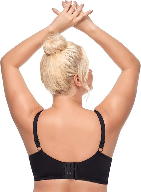 Full Coverage Lace Minimizer Bra for Women with Underwire, Plus Size Lifting Support for Heavy Breasts