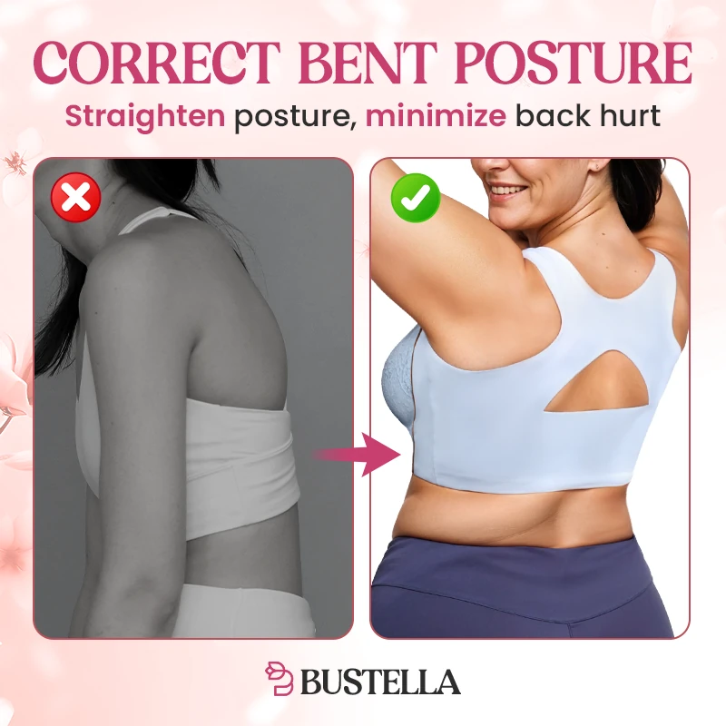 Front Closure Posture Corrector Bra – Comfy Shaping Support, Wire-Free