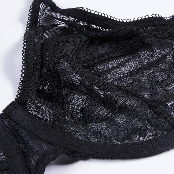 Full Coverage Lace Minimizer Bra for Women with Underwire, Plus Size Lifting Support for Heavy Breasts