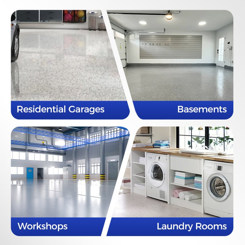 High-Gloss Epoxy Floor Coating – Marble Finish, Durable & Waterproof Surface Protection