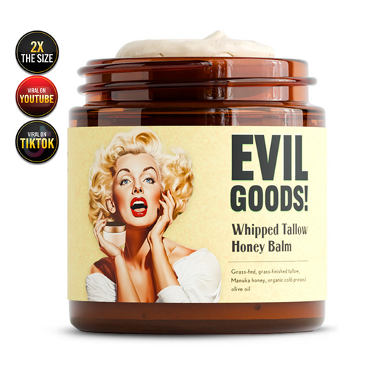 Whipped Tallow & Manuka Honey Balm – Organic Moisturizer for Face, Body & Lips (4oz)